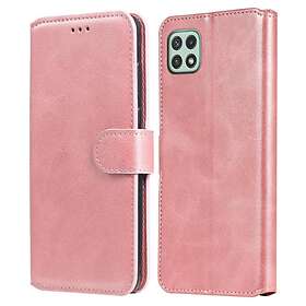 Skalo Samsung A22 5G Klassiskt Plånboksfodral Roséguld