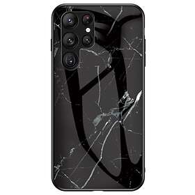 Skalo Samsung S23 Ultra Marmor Härdat Glas TPU-skal Motiv 1