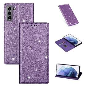 Glitter Smart FlipCase Samsung Galaxy S22 Plus Lila