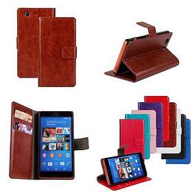 Plånboksfodral i PU-Läder till Z3 Compact Cerise