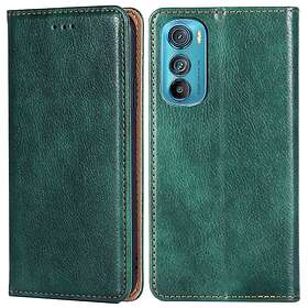 Skalo Motorola Edge 30 5G Plånboksfodral i PU-Läder Grön