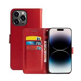 Mobilplånbok 3-kort iPhone 14 Pro Röd