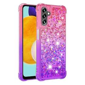 Skalo Samsung A13 5G Kvicksand Glitter Hjärtan TPU-skal-Lila