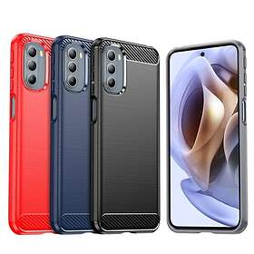 Skalo Moto G51 Armor Carbon Stöttåligt TPU-skal Svart
