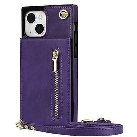 Zipper necklace case iPhone 14 Plus Lila