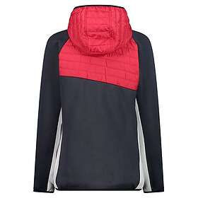 CMP Woman Vest Hybrid Fix Hood, Woman, Black Blue, 48