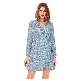 Only Carly Wrap 3/4 Sleeve Short Dress (Dam)