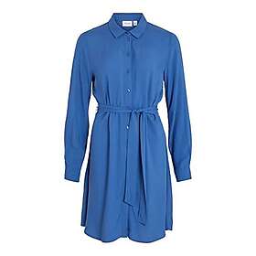 Vila Paya Long Sleeve Dress Blå 36 Kvinna
