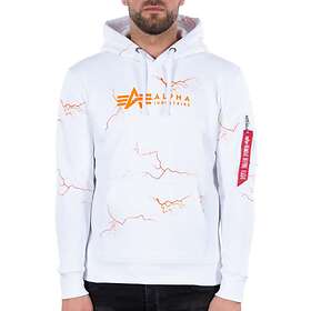 Alpha Industries Lightning All Over Print Hoodie Vit 2XL Man