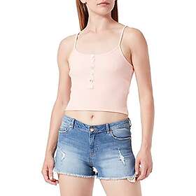 Only Kvinnors ONLNESSA S/L kort knapp JRS topp, persika Melba, M