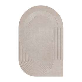 Layered Circular ullmatta 180x270 cm Light oatmeal