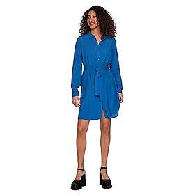Vila Paya Long Sleeve Dress Blå 38 Kvinna