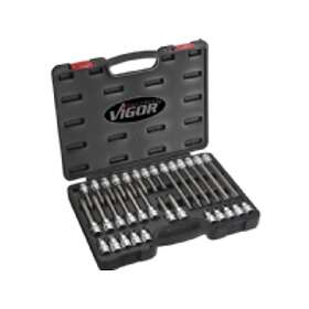 Vigor V1917 Sexkantsuttag (TX) Top wrench bit-sats 32 stycken 1/2 (12,5 mm)
