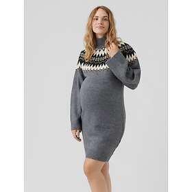 Mamalicious mama.licious Normal passform Hög hals Ribbmanschetter Vida ärmar Klänning L Grå