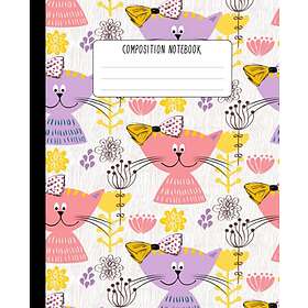 Composition Notebook: College Ruled Paper Great for Cute Cat Face Pink and Purple Cover