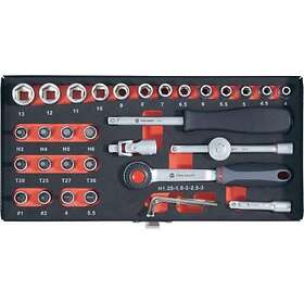 Toolcraft Set with toppnycklar metriska 1/4 (6.3 mm) 36 stycken 826363