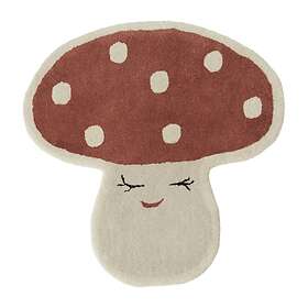 OYOY Malle mushroom Teppe 75x77 cm Red