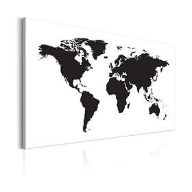 Arkiio Tavla World Map Black & White Elegance 90x60 A3-N6472-DK