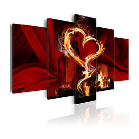 Arkiio Tavla Flames Of Love Heart 200x100