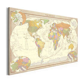 Arkiio Tavla Cream World Map 120x80 A3-N7240-DKX