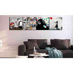 Arkiio Tavla Banksy Collage 4 delar (4 Parts) 40x40 A3-N8178