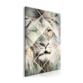 Arkiio Tavla Lion on The Chessboard - the (1 Part) Vertical 40x60 A3-N8203