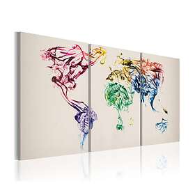 Arkiio Tavla Abstrakt Världskarta 120x60