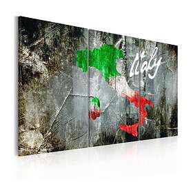 Arkiio Tavla Konstnärlig Karta Över Italien Triptyk 60x40
