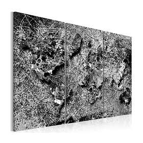 Arkiio Tavla World Map Grey Thread 90x60 A3-N6098-DK