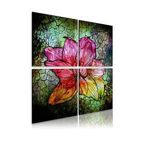Arkiio Tavla Glas Blomma 40x40