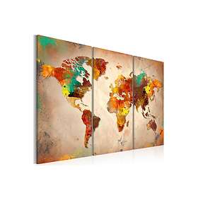 Arkiio Tavla Painted World Triptych 120x80