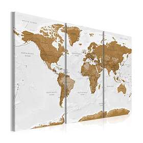 Arkiio Tavla World Map White Poetry 120x80 A3-N6353-DKX