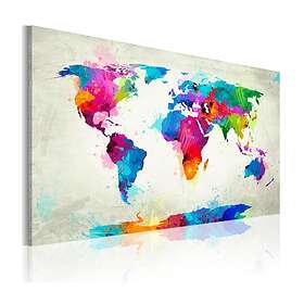 Arkiio Tavla Map Of The World An Explosion Colors 60x40