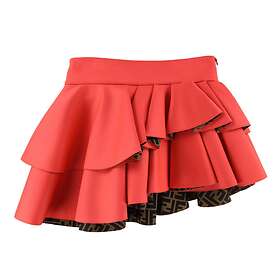 Fendi Kjol Neopren Red/Brun m. Allover Logo 8 år (128) Kjol