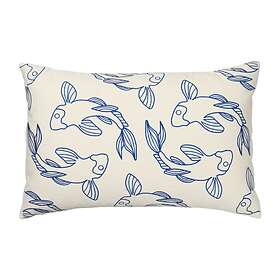 Broste Copenhagen Koi kuddfodral 40x60 cm Intense blue