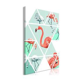 Arkiio Tavla Geometric Flamingos (1 Part) Vertical 60x90 A3-N8197-XL