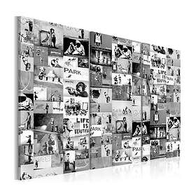 Arkiio Tavla Banksy Graffiti Collage III 90x60 A3-N6397-DK