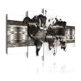 Arkiio Tavla Metal World Map II 200x100 A3-N3681-DKX