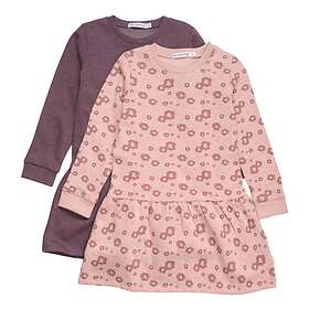 Minymo Sweatklänning 2-Pack Misty Rose 8 år (128) Klänning (Jr)
