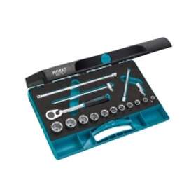 Hazet 880N-1, Hylssats, 3/8, Metrisk, 16 huvuden, 35,5 cm, 235 mm