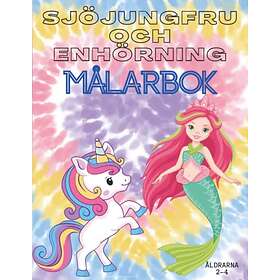 Coloring Book Sjöjungfru och enhörning målarbok i åldrarna 2-4