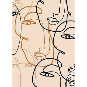 Malerifabrikken Poster Abstract Lines 1 Beige