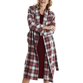 Damella Flannel Check Robe Röd Mönstrad bomull Small Dam