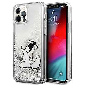 Karl Lagerfeld KLHCP12MGCFS iPhone 12/12 Pro 6,1 silver/silver hardcase Liquid Glitter Choupette Fun