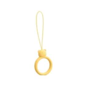 Ring Hurtel A silicone lanyard for a phone, a teddy bear, a for a finger, yellow