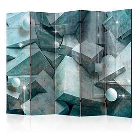 Arkiio Rumsavdelare Concrete Skärmvägg Cubes II Green 225x172 cm (Green) A3-PARAVENTtc0781