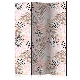 Arkiio Rumsavdelare Pink Palm Leaves 135x172 cm A3-PARAVENTtc0253