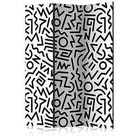 Arkiio Rumsavdelare Black And White Maze 135x172 cm A3-PARAVENTtc0389