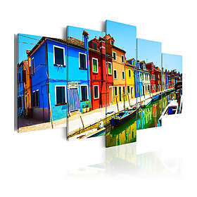 Arkiio Tavla Houses In The Colors Of Rainbow in the colors of rainbow 100x50 A3-N3069