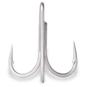 Mustad Ultrapoint In-line 4x Barbed Treble Hook Silver 2